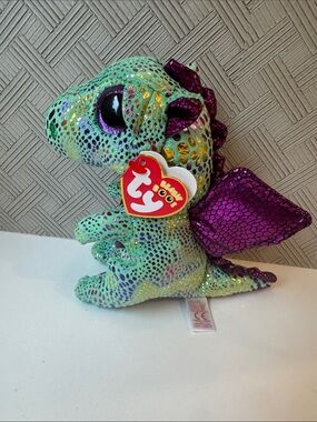 Ty Beanie Boos Cinder the Green Dragon New with tags